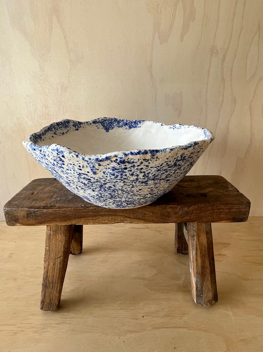 Gather Bowl - Blue Splatter