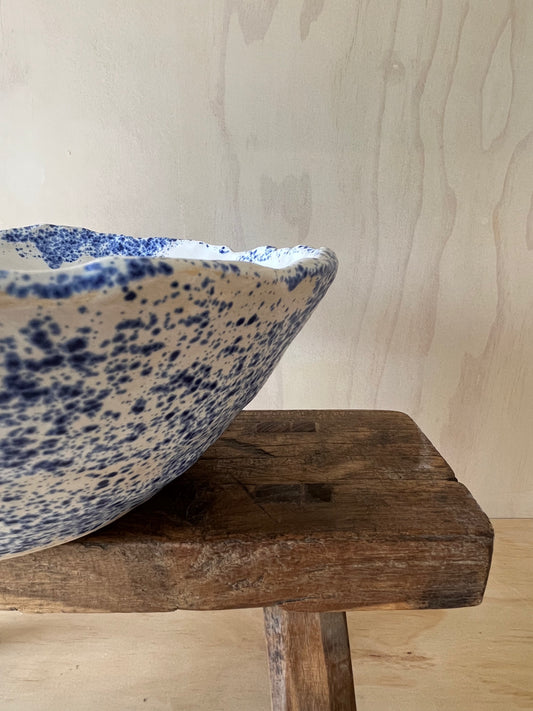 Gather Bowl - Blue Splatter