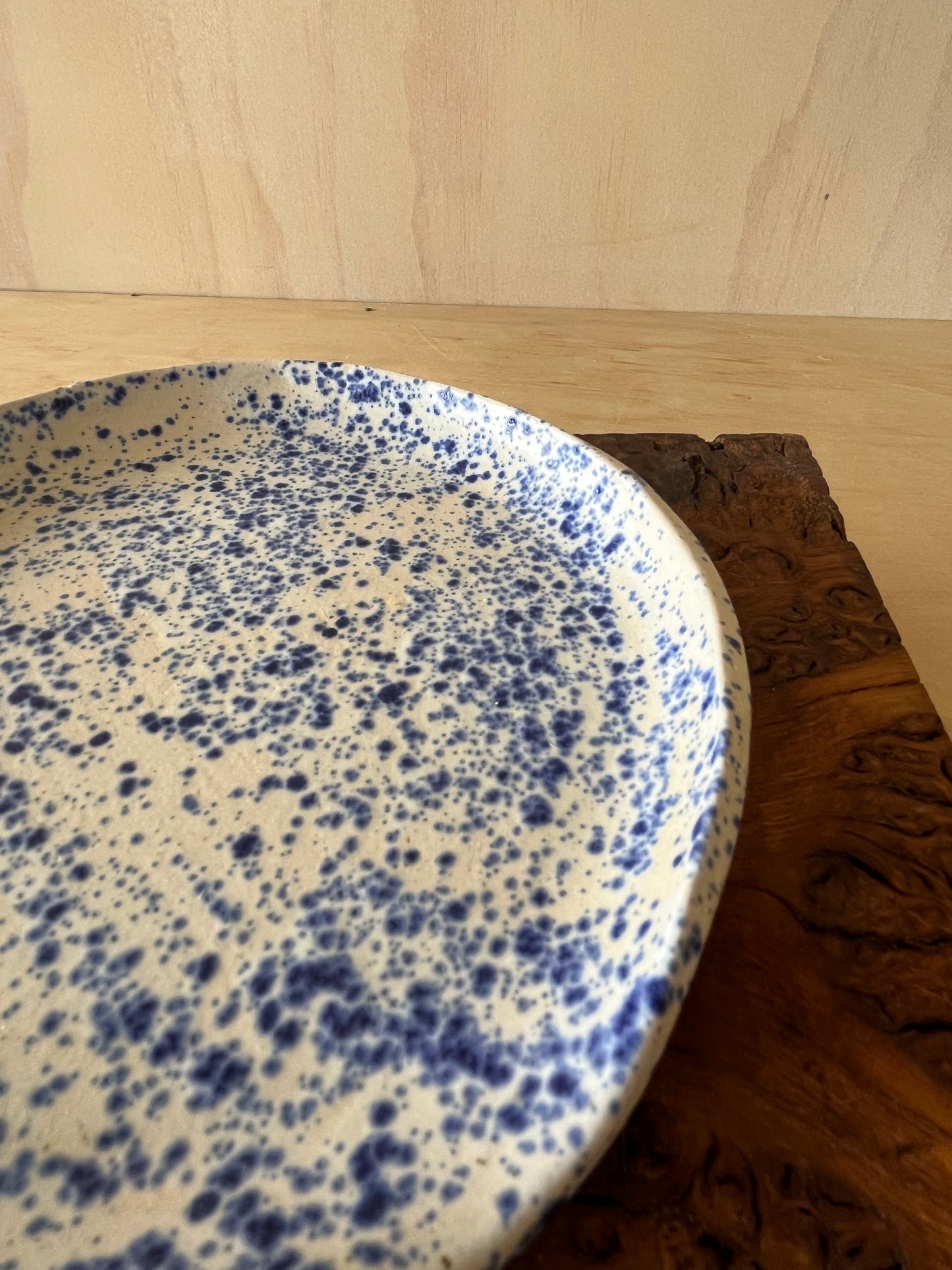 Blue Speckle Spoon Rest